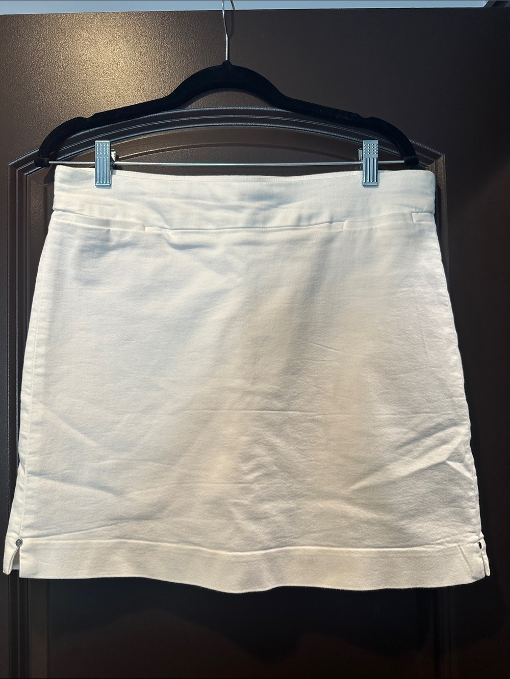 croft & barrow Cream Mini Skort with Hem Tabs